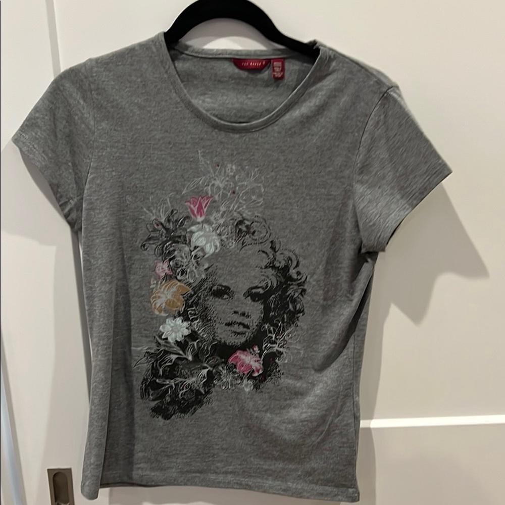 Ted Baker Gray Graphic T-Shirt